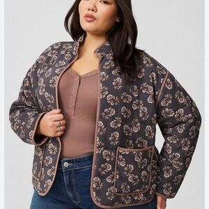 Torrid Floral Quilted Jacket